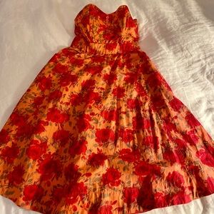 H&M strapless flower dress